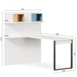 Стол 1400 Милтон ЛД 537.080.000 Белый Шенилл