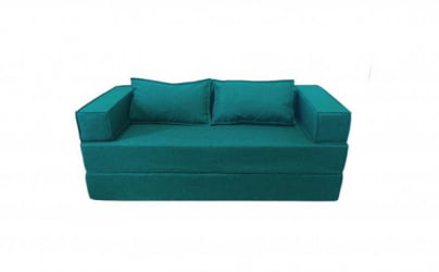 Зеленый диван Хит (Berhouse) Цвет фасада: Азур; Тип: Прямой; Материал фасада: Рогожка