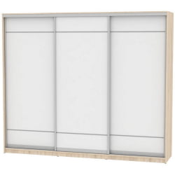 Шкаф-купе B-220х270х60-1(ДСС-Белый-D7D7D7)