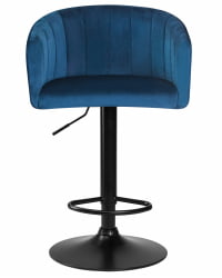 Стул барный DOBRIN DARCY BLACK (синий велюр (1922-20))