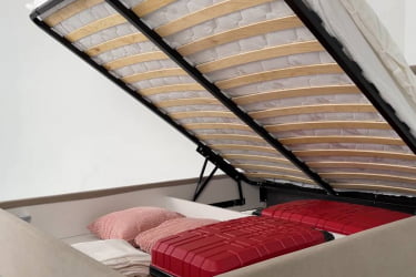 Кровать 1.6 Альба с подъем. механизмом ZP.KM1.6-15 капучино (велюр)