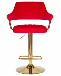 Стул барный DOBRIN CHARLY GOLD Красный велюр MJ9-45