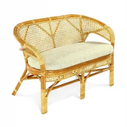 Диван 2х местный Пеланги, подушки на молнии Pelangi 02/15-4 молочный шоколад