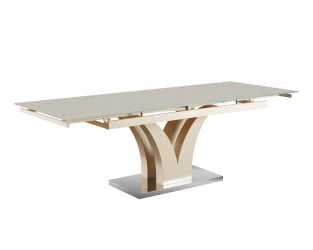 Стол обеденный Верона раскладной 160-220*90 глянцевый Бежевый