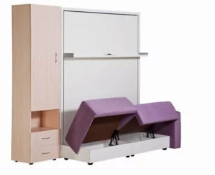 Кровать-трансформер Смарт 1 3-в-1 левый 1600 Ясень шимо темный