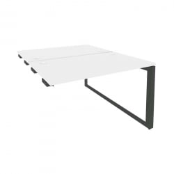 Стол-приставка двойной на О-образном м/к к опорым элем. ОНИКС О.МО-Д.СПР-2.7 Белый Бриллиант/Антрацит / ONIX O.MO-D.SPR-2.7