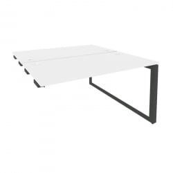 Стол-приставка двойной на О-образном м/к к опорым элем. ONIX O.MO-D.SPR-3.7 Белый Бриллиант/Антрацит
