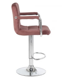 Стул барный DOBRIN KRUGER ARM (пудрово-розовый велюр (MJ9-32)) 2 шт
