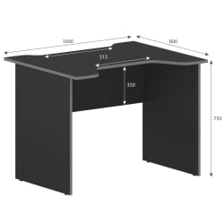 Компьютерный стол с надстройкой SKILLL SKL 100CA антрацит/металлик