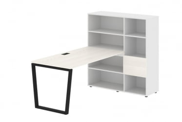 Рабочая станция EDIS EVRST 1215 Ясень Траун Черный Белый