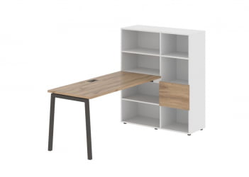 Рабочая станция EDIS ELRST 1115 Дуб Денвер светлый Мокко Белый