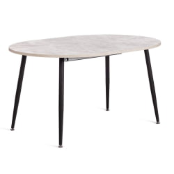 Стол VELETA ЛДСП/HPL/металл, 100 x 100+40 x 75 см, Агат серый/черный