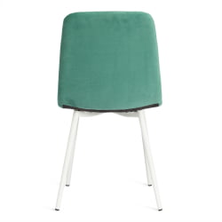 Стул CHILLY MAX Велюр/металл , 45 х 54 х 90 см , бирюзово-зеленый/белый