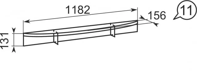 Полка приставная Виктория 11