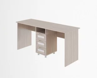 Стол двойной Остин Модуль №13 Ясень шимо светлый/белый