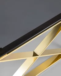 Журнальный стол КРОСС 120x60 Золото (стекло smoke)