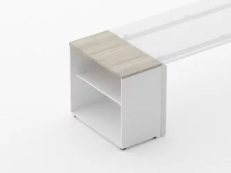 Тумба открытая Deka 9.01.08 Дуб Сантана светлый/Белый