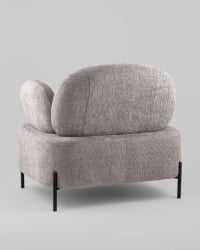 Кресло Кэнди ткань букле с подлокотниками светло-серый
