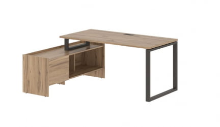 Стол с тумбой EDIS EQCT 17814 Дуб Денвер светлый Мокко