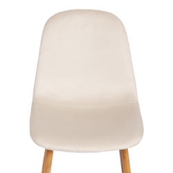 Металлический стул BREEZE (mod. 4724) вельвет/металл, 44 х 53 х 87 см, Light beige (светло-бежевый) HLR1 / натуральный