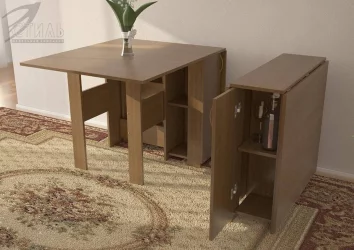 Стол-тумба №2 с баром Дуб Сонома светлый