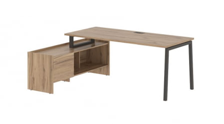 Стол с тумбой EDIS ELCT 19814 Дуб Денвер светлый Мокко