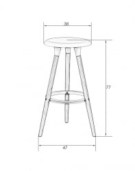 Барный стул DOBRIN ROYCE WHITE (белый (W-02))