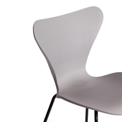 Стул Jacobsen (mod DC 102-1) пластик/металл, 45 х 54.5 х 80 см, Grey (Cерый) /Black (Черный)