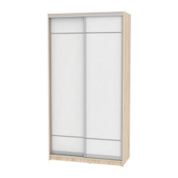 Шкаф-купе белый B-220х120х60-2(ДСС-Белый-D7D7)