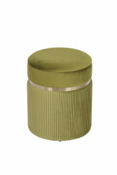 Пуф Миранда с ящиком велюр Оливковый