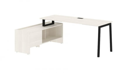 Стол с тумбой EDIS ELCT 19614 Ясень Траун Черный