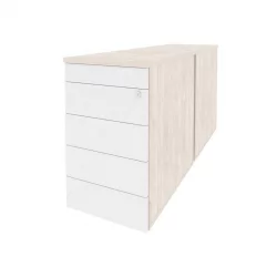 Тумба двойная приставная / опорная (TIP-ON) ONIX O.TPO-2.7 TIP Денвер Светлый/Белый