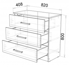 Комод в гостиную Венге/Сосна Лоредо