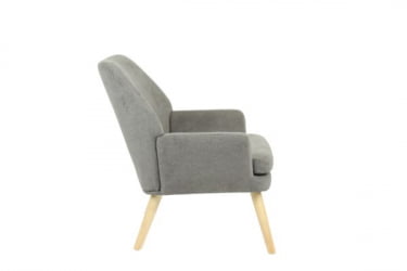 Кресло Харви серый деревянные ножки