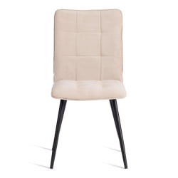 Стул обеденный Bari разборный, ткань велюр, 44х60х91, молочный/черный, (Porsche 2)