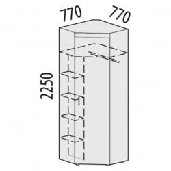 Угловой гардеробный шкаф Тиффани 47.04.1 Сосна Астрид Мелинга