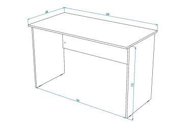 Стол офисный СО 1200-16 Ясень шимо темн.