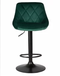 Стул барный DOBRIN LOGAN BLACK Зеленый велюр MJ9-88