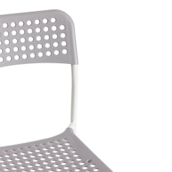 Стул ADDE (mod. C-049) металл/пластик, 39 х 49 х 78 см, Grey(серый)/White(белый) разборный
