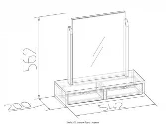 Трюмо с ящиками Sherlock 55 Дуб Сонома (спальня)