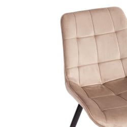 Стул ABRUZZO ( mod. 8060 ) металл/вельвет, 52 х 63 х 85 см, бежевый (HLR 8)/черный