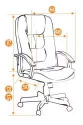 Кресло руководителя CH9944 хром (коричневый 36-36)