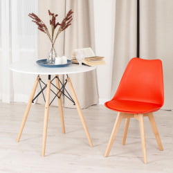 Стул TULIP (mod. 73) / 1 шт. в упаковке дерево/пластик/ПУ, 48.5*52.5*83cм, красный