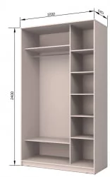 Шкаф-купе Хит-24-12-55 Ясень шимо светлый