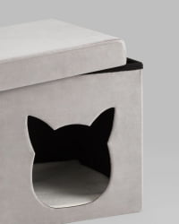 Пуф складной с ящиком Store Pet серый