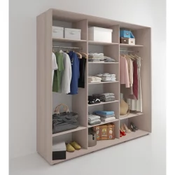 Шкаф-купе 3-х дверный Акцент-Дуэт КЛ 2100х600 Ясень шимо светлый