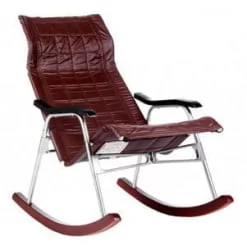 Кресло-качалка складное Белтех Коричневый кожзаменитель