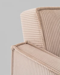 Диван прямой Кассель велюр рельефный бежевый