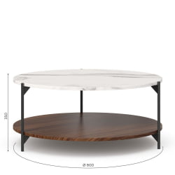 Стол журнальный 800 Вилена ЛД 138.170.000 Орех/Монте Белый