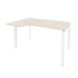 Стол эргономичный левый на П-образном м/к ONIX O.MP-SA-2L Денвер Светлый/Белый